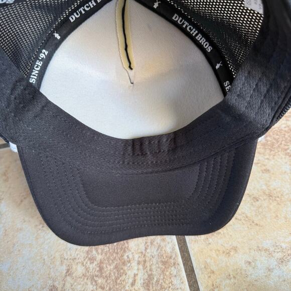 Dutch Bros Drink More Coffee Trucker Hat Black One Size Adjustable Baseball Cap - Picture 6 of 8